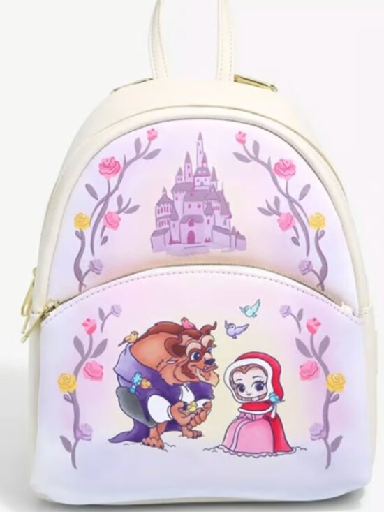 Loungefly Disney Beauty And The Beast Chibi Character Mini Backpack